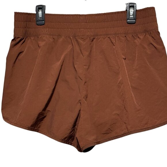 VS PINK Active High Rise Cinnamon Brown Lined Running Workout Shorts Size XL - Picture 9 of 15